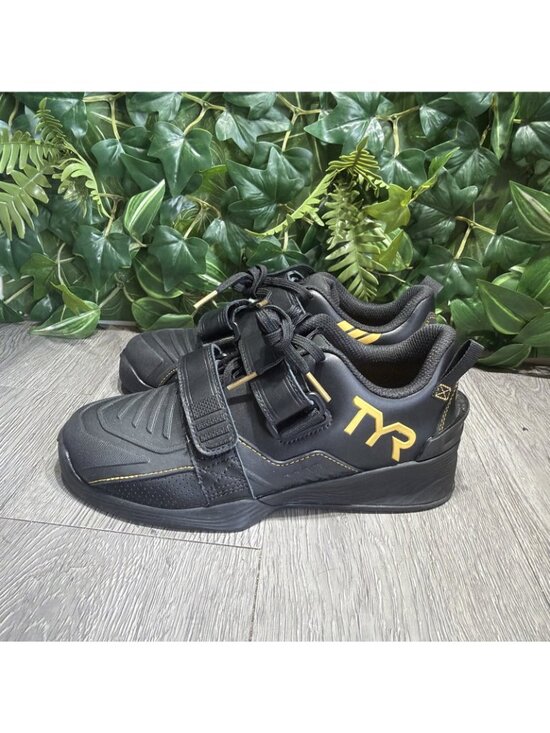 TYR L-2 Lifter Shoes Mens Size 6/Womens 7.5 Black Gold Weightlifting Gym main image 7